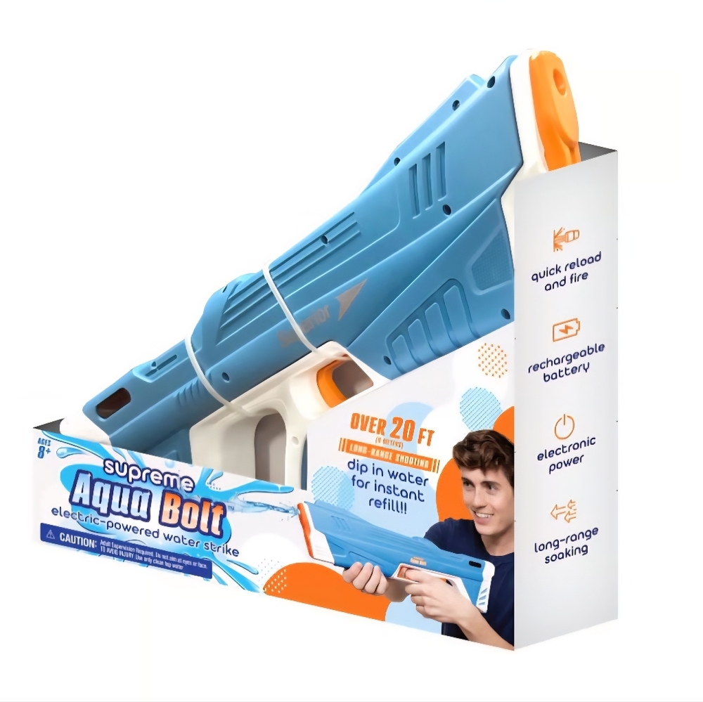 💥New Supreme Aqua Bolt Electric Water Strike - Blue and White